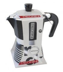 PEDRINI MOKA KONVICE INFINITI ROCK LEŠTĚNÉ PROUŽKY 6 šálků barva černá, objem 270 ml