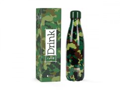 iDRINK | Nerezová kovová termoska, vzor camouflage, 500 ml