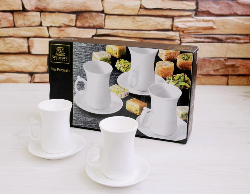 Wilmax TEA CUP & SAUCER SET OF 6 120ml