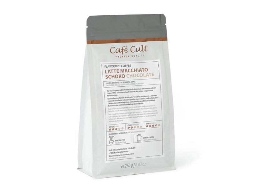 Café Cult en grano sabor chocolate Latte Macchiato 250g