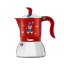 Bialetti - Fiammetta Induction Joyful Christmas Moka 2 šálky Červená