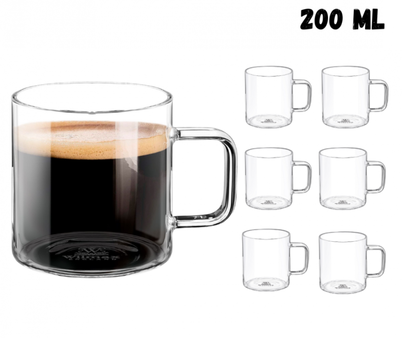 WILMAX termohrnek z borosilikátového skla 200 ml, balení 1 ks