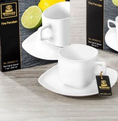 Wilmax Porcelán, Šálka ​​a podšálka na čaj a kávu, 1 kus 200ml