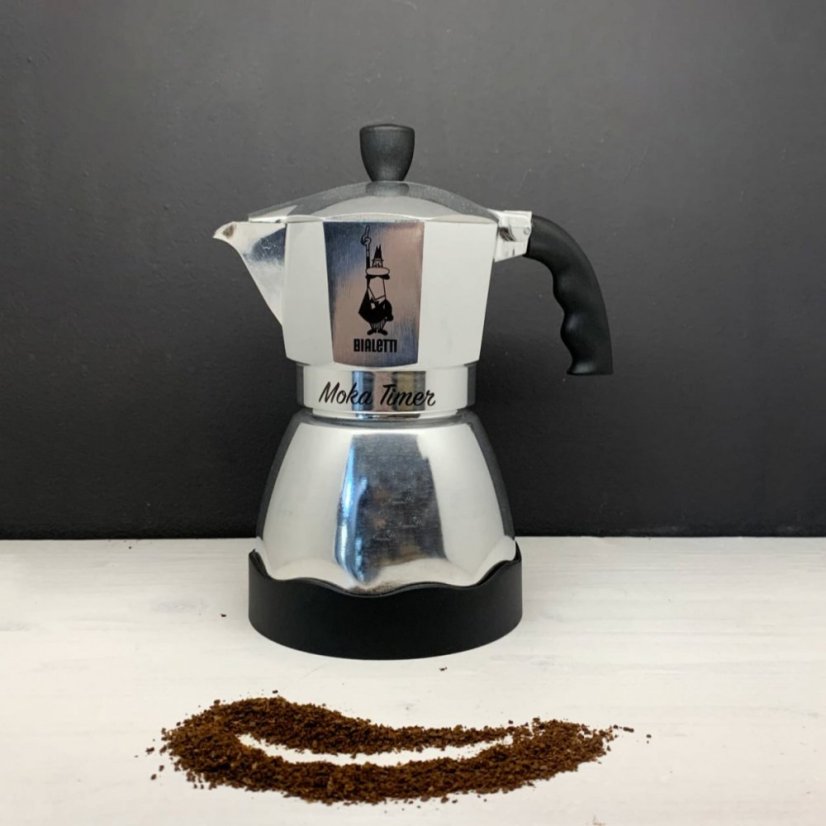 BIALETTI ELEKTRICKÁ MOKA KONVIČKA EASY S ČASOVAČEM NA 3 ŠÁLKY