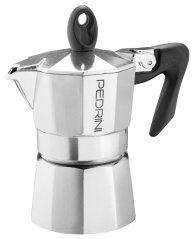 PEDRINI MOKA KONVICE Kaffettiera hliníková 2 šálky barva stříbrná, objem 100 ml, balené v krabici