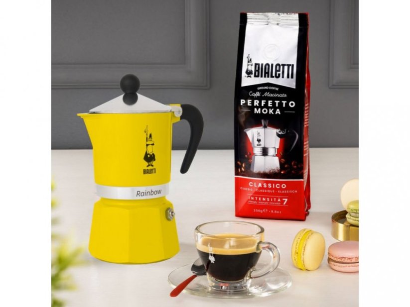 BIALETTI MOKA RAINBOW 3 ŠÁLKY ŽLUTA