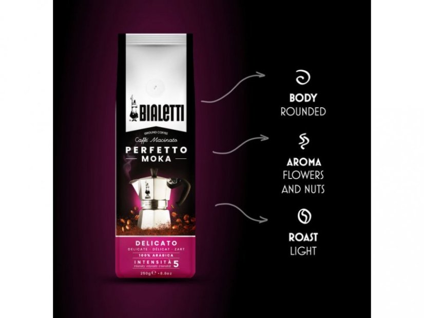 BIALETTI | CAFÉ MOLIDO PERFETTO MOKA DELICATO 250 gr.