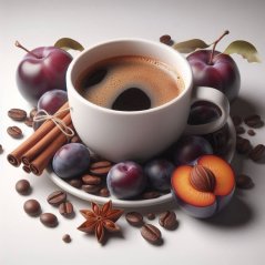 Café Cult ochucená zrnková káva Švestky a Skořice 250g