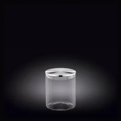 WILMAX Dóza z termoskla čiré sklo s nerezovým víčkem 10x12,5 cm 760ml