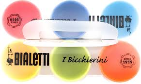 BIALETTI Bicchierini Vícebarevná Porcelánová sada 6 šálků na espresso, objem 60 ml