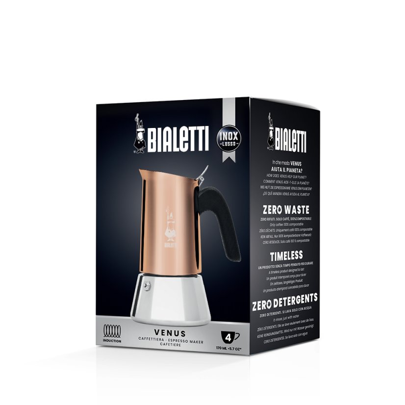 BIALETTI MOKA Kanvička VENUS INDUCTION na 4 ŠÁLKY
