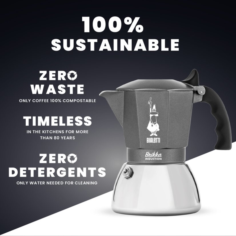 BIALETTI MOKA KEET BRIKKA INDUKCJA NA 4 FILIŻANKI