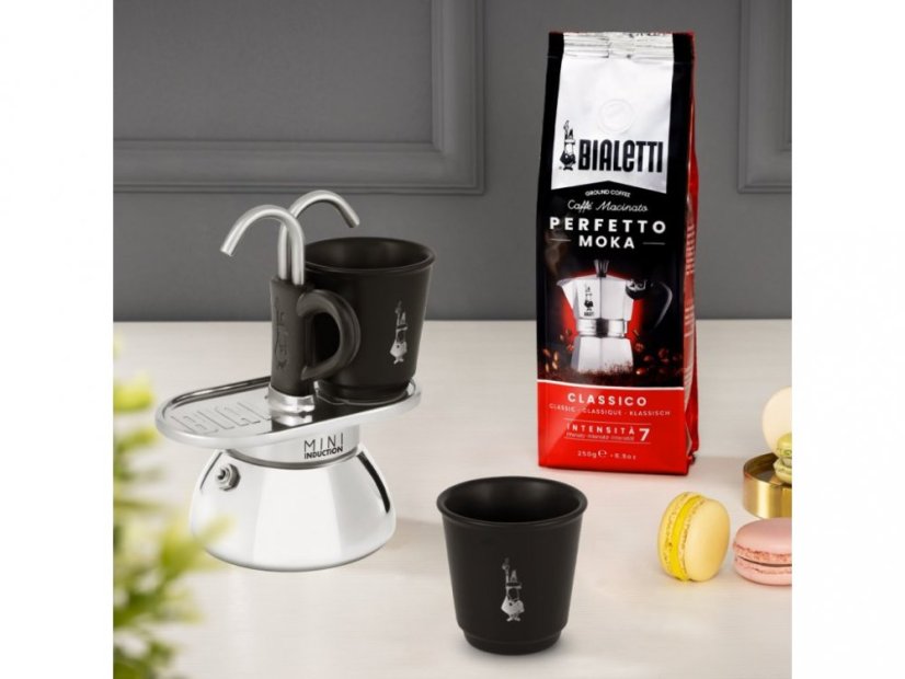 BIALETTI MOKA KONVIČKA SET MINI EXPRESS INDUCTION na 2 ŠÁLKY + 2 HRNKY