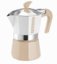 PEDRINI Cafetera Moka de 3 tazas de aluminio, color del año 2025, varios colores - COLOR: Blanco Rosa