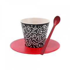 Šálek s podšálkem a lžičkou 90ml