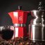 FOREVER Moka konvice PRESTIGE LA ROSSA hliník  2 šalky Červena 110 ml