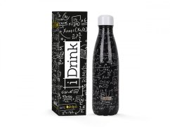 iDRINK | Nerezová kovová termoska, vzor matematic, 500 ml