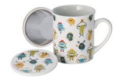 Bylinkový hrnček na čaj so sitkom a pokrievkou "Minoni" 250 ml