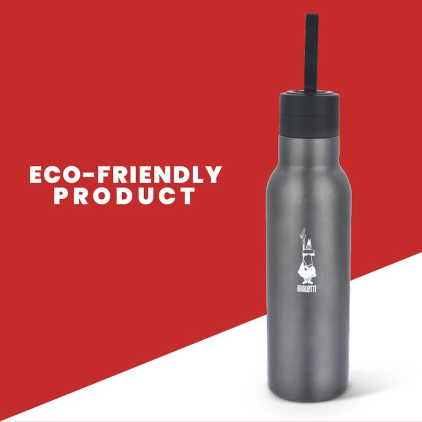 BIALETTI botella térmica de acero inoxidable gris 500 ml