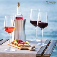 WILMAX Cubo de hielo para vino de acero inoxidable de doble pared 1300 ml