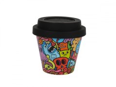 IDRINK Mini taza térmica, patrón Doodle, 90ml