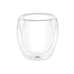 WILMAX Vaso de cristal, doble pared 100 ml - 6 uds