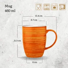 WILMAX Mug de porcelana 460 ml - 1 ud