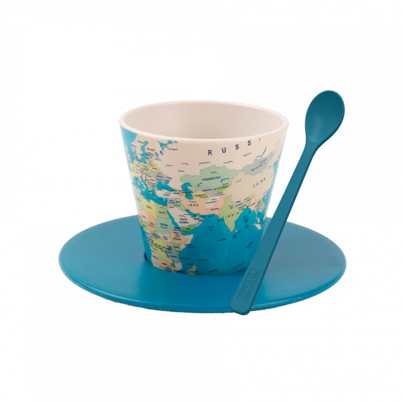 Šálka s podšálkou a lyžičkou 90ml