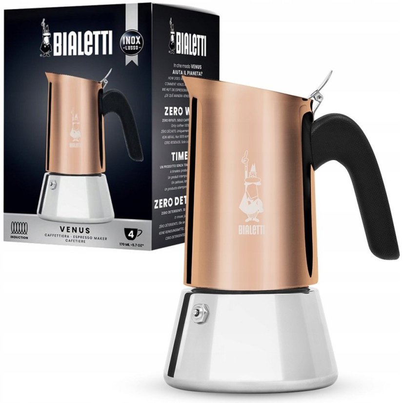HERVIDOR DE AGUA BIALETTI MOKA VENUS 2 TAZAS COBRE INDUCCIÓN