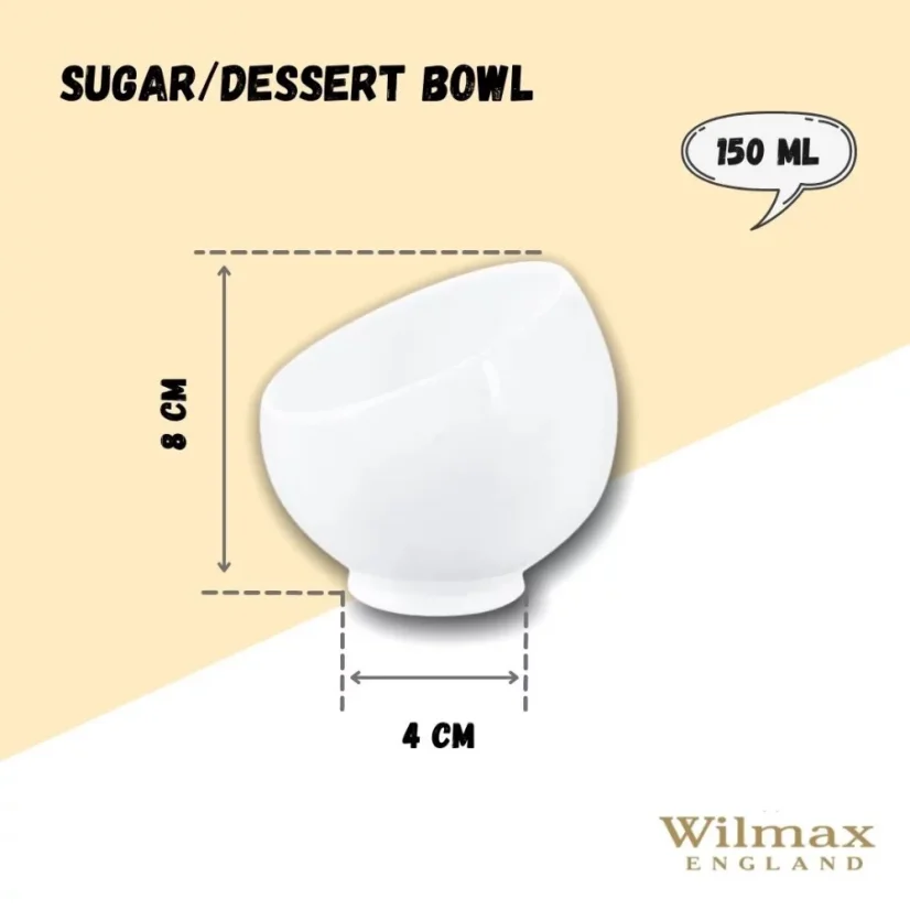 Wilmax Porcelánová Víceúčelová Miska 8.5 X 9 CM