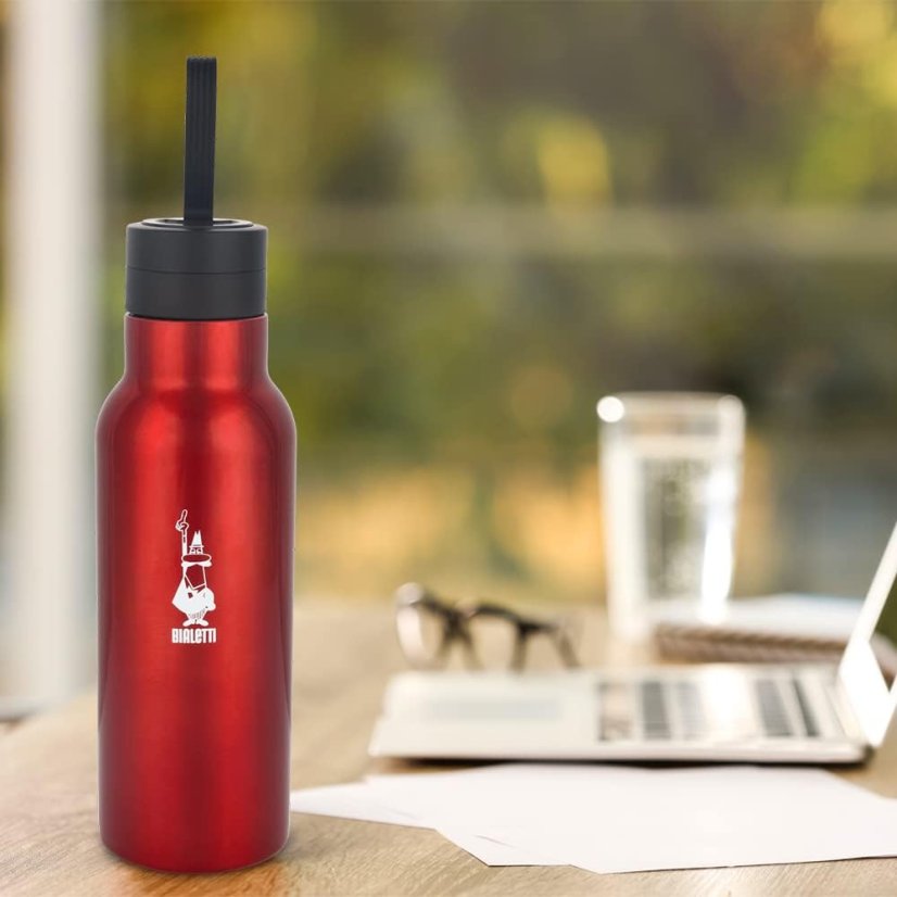 BIALETTI termoláhev z nerezové oceli červená 500 ml