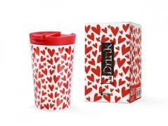 IDRINK Termohrnek z nerezové oceli, 260 ml, Srdíčka