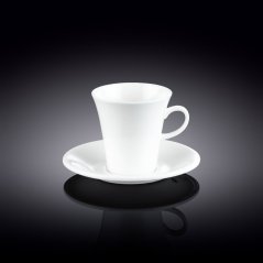 Wilmax 160 ML COFFEE CUP & SAUCER SET OF 2