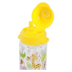 Dětská Láhev na vodu Tritan iDrink s brčkem Zvířata SAVANA o objemu 400 ml