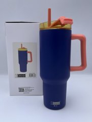 IDRINK Termohrnek Travel Mug s brčkem 1200 ml modrý