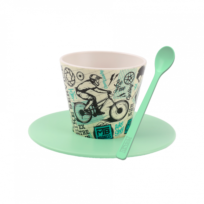 Šálka s podšálkou a lyžičkou 90ml