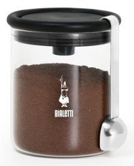 BIALETTI SKLENĚNA NÁDOBA NA KÁVU S MOKA VÍČKEM 250g