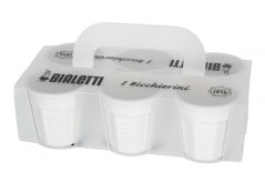 BIALETTI Bicchierini 60 ml 6 ks bílé Porcelánové Šálky na Espresso