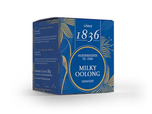 Té Oolong con leche semifermentada de China