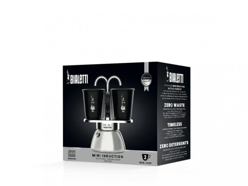 BIALETTI MOKA KANVIČKA SET MINI EXPRESS INDUCTION na 2 ŠÁLKY + 2 HRNKY