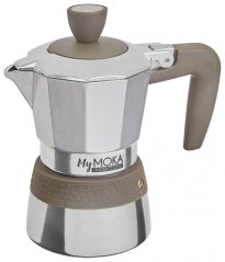 PEDRINI Moka kanvička MyMOKA Induction na 6 šálky hnědo/střibrný