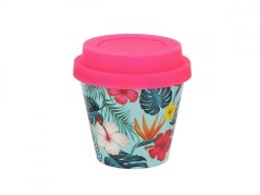 IDRINK Mini taza térmica, patrón Tropical, 90ml