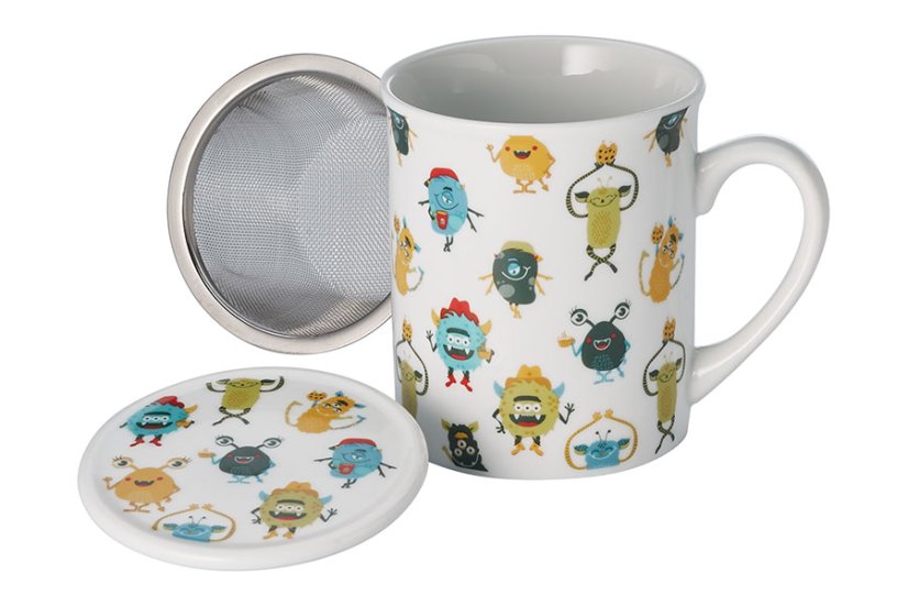 Bylinkový hrnek na čaj se sítkem a pokličkou "Minoni" 250 ml