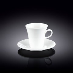 Wilmax COFFEE CUP & SAUCER Porcelánová Sada 2 šálok a podšálok na kávu 160 ml