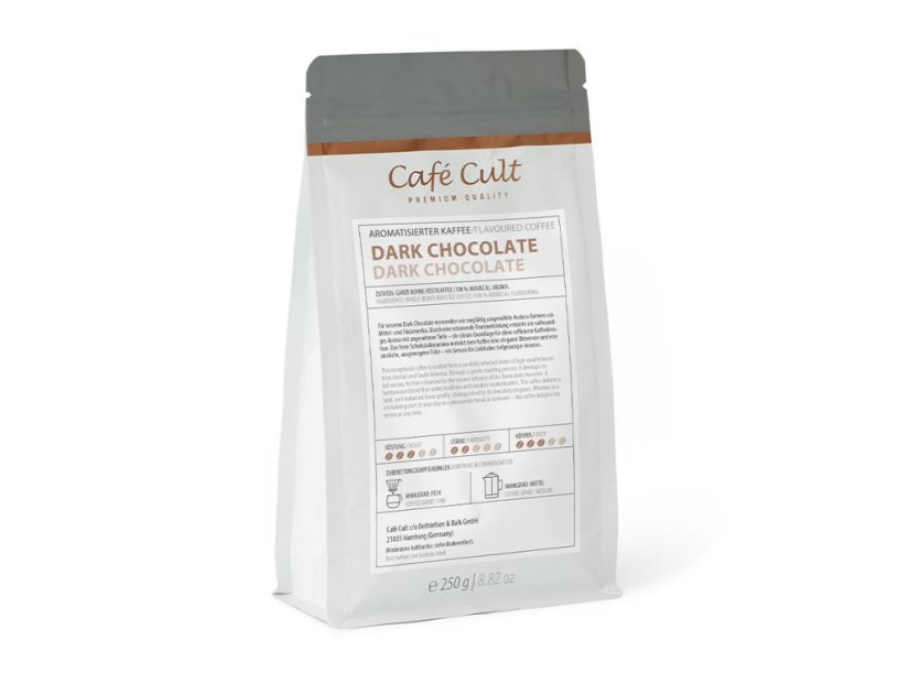 Café Cult ochutená zrnková káva čierna čokoláda 250g