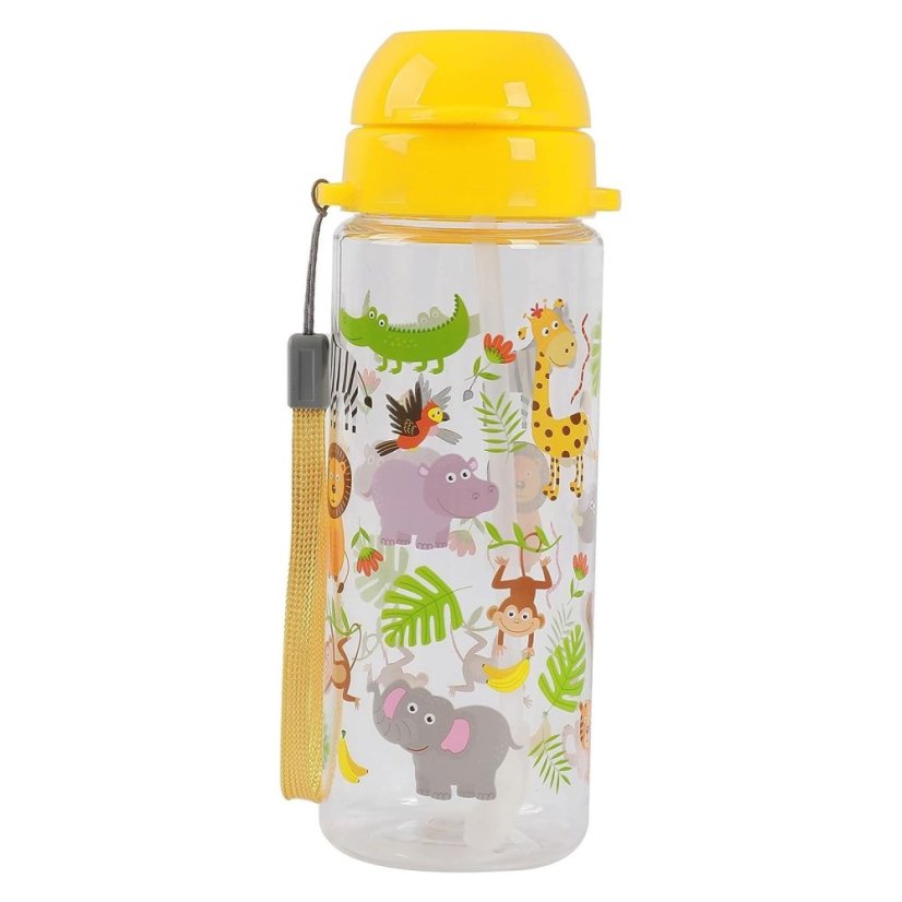 Gyerek Tritan iDrink kulacs szívószállal Animals SAVANA, 400 ml