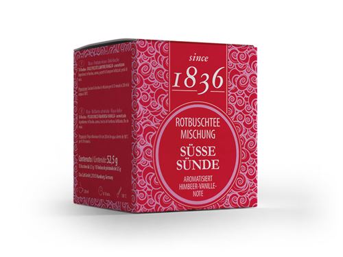 Čajová zmes Rooibos Sladký hriech (malina/vanilka)