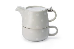 Čajová Keramická souprava se Sítkem pro Jednoho „Len“