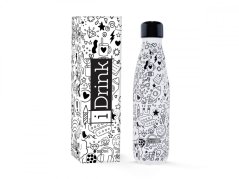 iDRINK | Botella termos de acero inoxidable, Doodles 500 ml