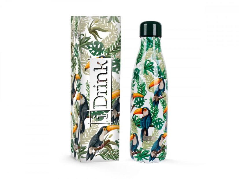 Rozsdamentes acél termosz 500ml tukán motívummal